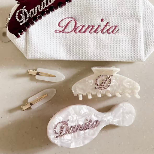 Custom Name Waffle Make Up Bag